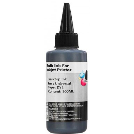 Recarga de tinta para tinteiros de impressoras Preto 100ml