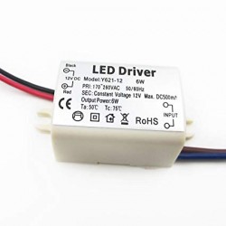 Fonte de alimentação de corrente constante (LED driver) 6W - 12V 500mA