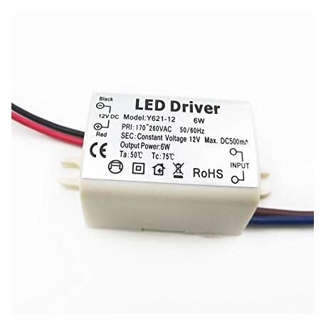 Fonte de alimentação de corrente constante (LED driver) 6W - 12V 500mA