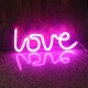 Letreiro/ Placar "Love" Led Neon Rosa (pilhas ou elétrico)