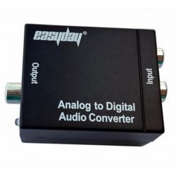 Conversor Audio Digital Fibra Óptica Coaxial para RCA Analógico