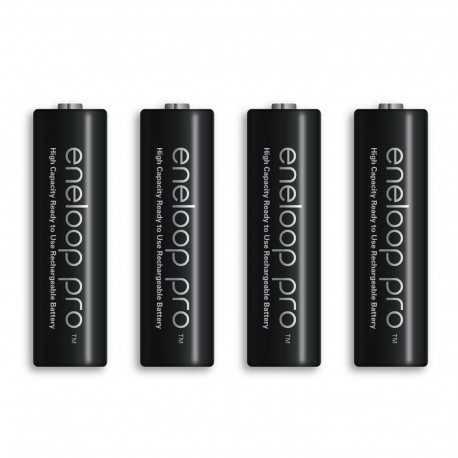 Conjunto de 4 pilhas AA 2500mAh 1.2V recarregáveis Panasonic Eneloop Pro