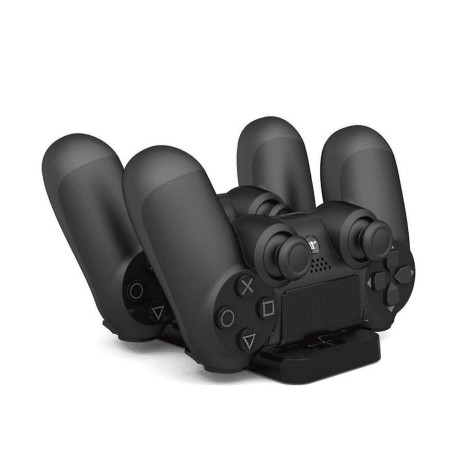 Carregador Duplo para Comandos PS4 - Preto