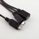 Adaptador/ Extensão Micro USB fêmea para duas saidas Micro USB macho
