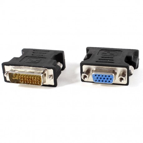 Adaptador DVI (24+5 Pinos) Macho para VGA (15 Pinos) Femea
