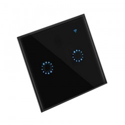 Interruptor Digital - Duplo - Controlo à distância Preto