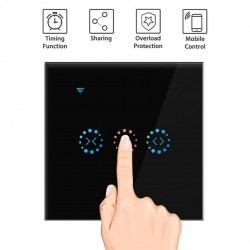 Interruptor Inteligente/Wifi para cortinas/ estores/ persiana - Preto