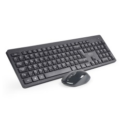 Teclado Profissional Ergon&oacute;mico de Toque Silencioso Com Rato &Oacute;ptico de 1200DPI - sem fios - Wireless