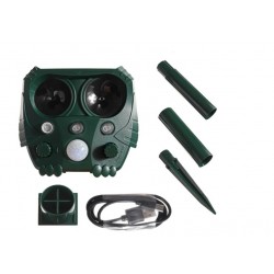 Repelente de Pragas/Animais Ultrassónico a Energia Solar