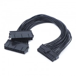 Sincronizador / cabo de Alimentação 24Pin Atx Mineração 30Cm/24 Pinos Cabo Duplo Psu 