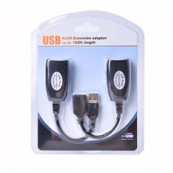  Adaptador Extensor Macho & F&ecirc;mea Para Cabo RJ45 Ethernet CAT5/CAT5E/Cat6 Lan Network