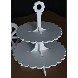 Suporte Redondo/Estante de Dois Andares Para Bolos/Cupcakes/Decorações