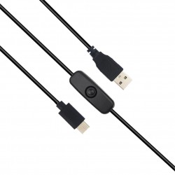 Cabo USB-C/Type-C  Para Alimentação Com Interruptor ON/OFF