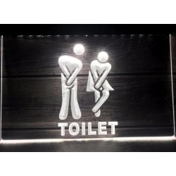  Luz/Placa/Letreiro/ Placar/Sinal LED  N&eacute;on "TOILET"  Branco