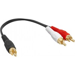 Cabo  De &Aacute;udio Est&eacute;reo RCA Macho Para 2 RCA Macho