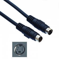 Cabo S-Video Macho para Macho de 1.5m com 4 Pinos