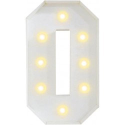 Número Zero Iluminado de Decoração em Grande Escala
