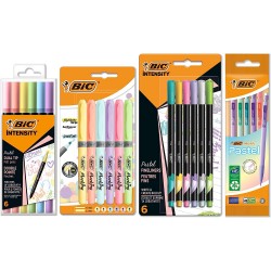BIC Pastel: Conjunto de Mesa Completo de 23 Pe&ccedil;as com Marcadores, Lapiseiras e Destacadores
