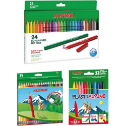 Alpino Pacote Escolar: Conjunto Completo de L&aacute;pis, Marcadores e Ceras