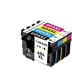 Pack de 4 Cartuchos de Tinta Compat&iacute;veis com Epson  604XL