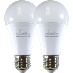 Pack de 2 Lâmpadas LED E27 9W com Sensor Crepuscular 