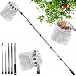 Coletor de Frutas Telesc&oacute;pico Extens&iacute;vel de 2,1m