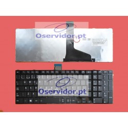 Teclado de Substitui&ccedil;&atilde;o Para Port&aacute;til Toshiba  C850 C850D C855 