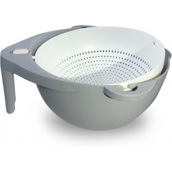 Conjunto de Cesta de Cozinha Multifuncional com Escorredor Integrado