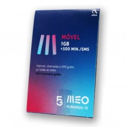 Cart&atilde;o Meo 1GB +500 MIN./SMS