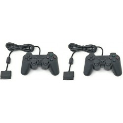 Kit Duplo de Comandos Gamepad para PS1 e PS2