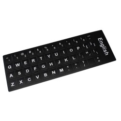 Teclado autocolante para correc&ccedil;&atilde;o de outros idiomas para Ingl&ecirc;s