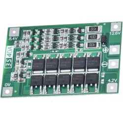 Placa de Proteção BMS 3S 40A 12,6V para Baterias de Lítio Li-Ion 18650