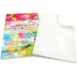 10 Folhas de Papel Autocolante de Vinil A4 Imperme&aacute;vel