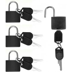  Conjunto de 3 Mini Cadeados com Chave para Malas