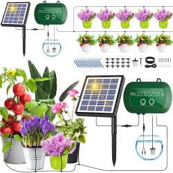 Sistema de Irrigação Solar Automático para Jardim com 15 Cabeças de Rega