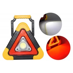 Triângulo de Emergência Multi-Funcional com Luz e Carga Solar