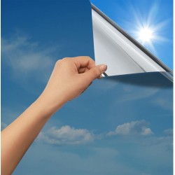 Vinil Espelho para Janelas 60x200cm - Prote&ccedil;&atilde;o Solar e Privacidade