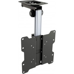 Suporte de TV de Teto Girat&oacute;rio Dobr&aacute;vel para Televis&otilde;es de 13-33" (33-84 cm) VESA 75 x 75 - Preto