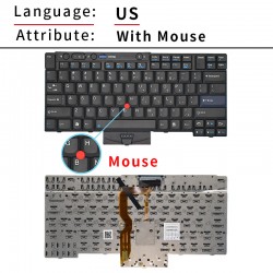 Teclado de Substitui&ccedil;&atilde;o Para Port&aacute;til Lenovo Thinkpad T400s-T420 X220
