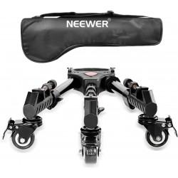 Trip&eacute; Dolly Heavy Duty para Fotografia Profissional com Rodas de Borracha e Pernas Ajust&aacute;veis