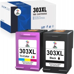 Cartuchos de Tinta Recarreg&aacute;veis 303XL Preto e Tricolor para HP Envy Photo 6220, 6230, 6234, Tango X