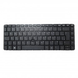 Teclado para Portátil HP PROBOOK 640 645 G1 Brasileiro BR com Pointing Stick, Sem Moldura - Preto (738688-201)