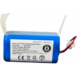 Bateria Li-ion 14.4V 36Wh 2600mAh para Aspirador Rob&oacute;tico - Compat&iacute;vel com Modelo 2349 INR18650 M26-4S1P