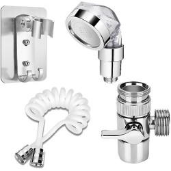 Adaptador Torneira Chuveiro com Mangueira Telescópica de 1,5 m para Lavatório ou Lava-Louça