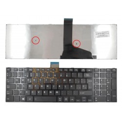 Teclado para Port&aacute;til Toshiba Satellite S50 S50-A L50-A L70-A Preto com Estrutura Brilhante em espanhol
