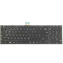 Teclado para Port&aacute;til Toshiba Satellite S50 S50-A L50-A L70-A Preto com Estrutura Brilhante em portugu&ecirc;s