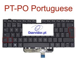 Teclado Preto PT-PT para Honor MagicBook X14 X15 Huawei MateBook WAQ9R WAQ9L