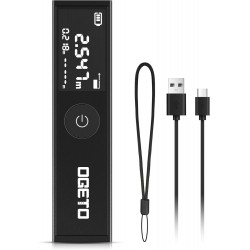 Medidor de Dist&acirc;ncia a Laser 30m - Recarreg&aacute;vel USB - Digital com Medi&ccedil;&atilde;o Pitag&oacute;rica