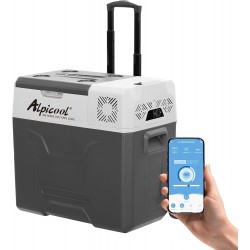 Frigorífico Portátil CX50 50 Litros com USB 12 V e 24 V para Carro Campismo Camião Barco com Rodas