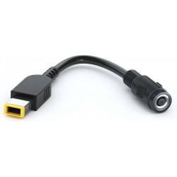 Adaptador de fonte 5.5 x 2.5 mm para conector quadrado Lenovo - compat&iacute;vel com ThinkPad - Yoga - IdeaPad - Flex - Helix